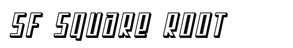 SF Square Root font preview